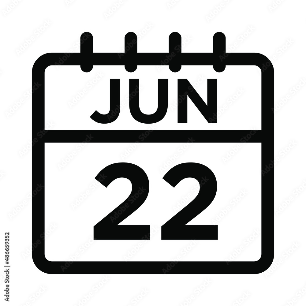 06-Jun - 22 Line Icon calendar symbols pictograms design elements visual representations 06-Jun - 22 Line Icon calendar symbols pictograms design elements visual representations
