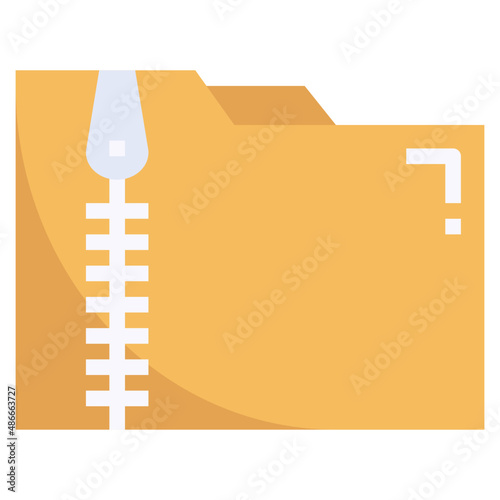 ZIP FOLDER flat icon,linear,outline,graphic,illustration