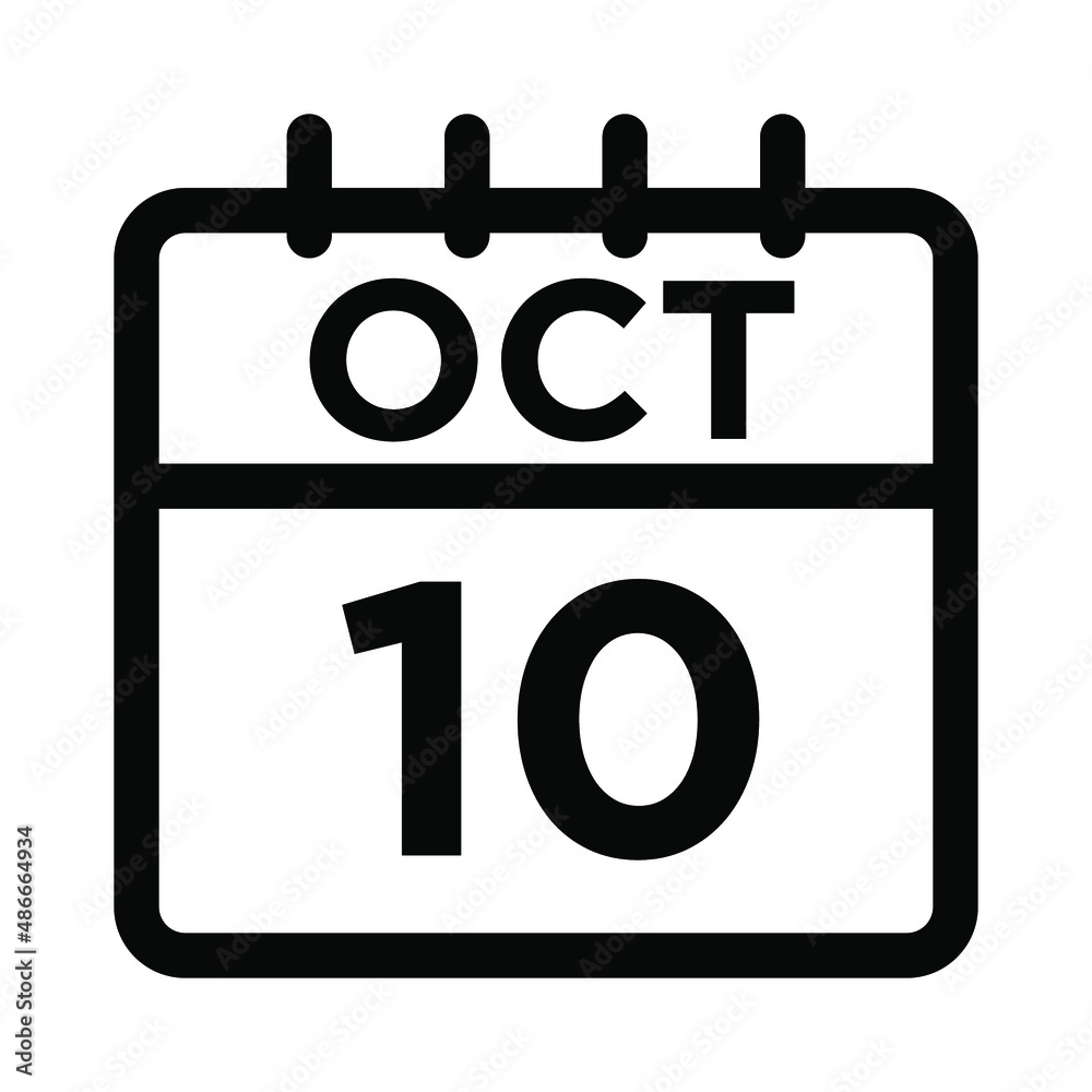 10- Oct - 10 Line Icon 10- Oct - 10 Line Icon