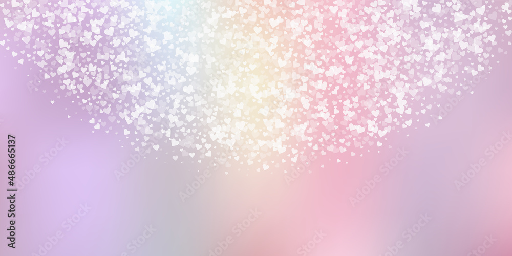 White heart love confettis. Valentine's day semici White heart love confettis. Valentine's day semici