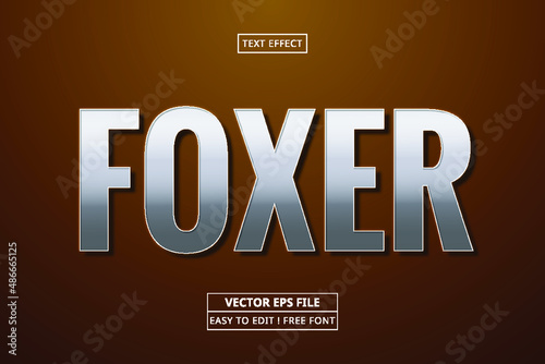 Foxer-text-style-effect-Premium Vector