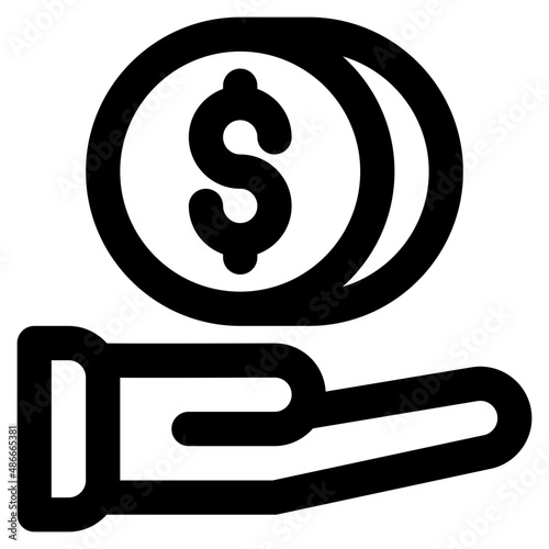 dollar sign icon illustration