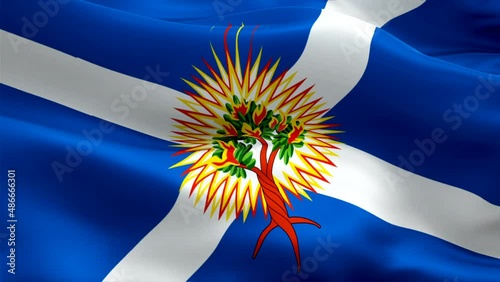 Britain Protestant Flag Animation background video waving in wind. Jesus Christ concept Flag background. Britain Protestant Lutheran Flag  Closeup 1080p Full HD footage. Church of Scotland flag religi photo