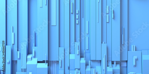 Abstract dynamic background or backdrop in blue color. Urban technologies. 