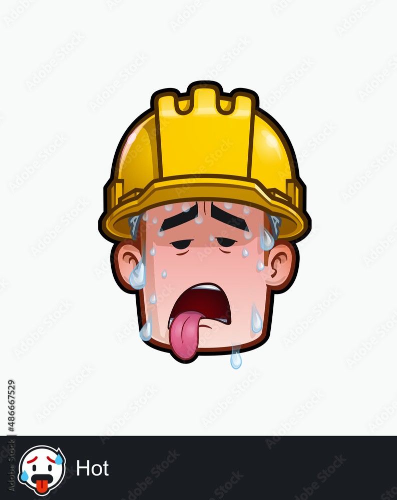Construction Worker - Expressions - Unwell - Hot Construction Worker - Expressions - Unwell - Hot