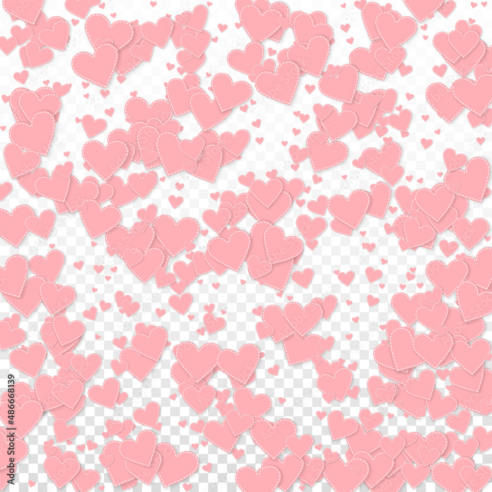 Pink heart love confettis. Valentine's day pattern Pink heart love confettis. Valentine's day pattern