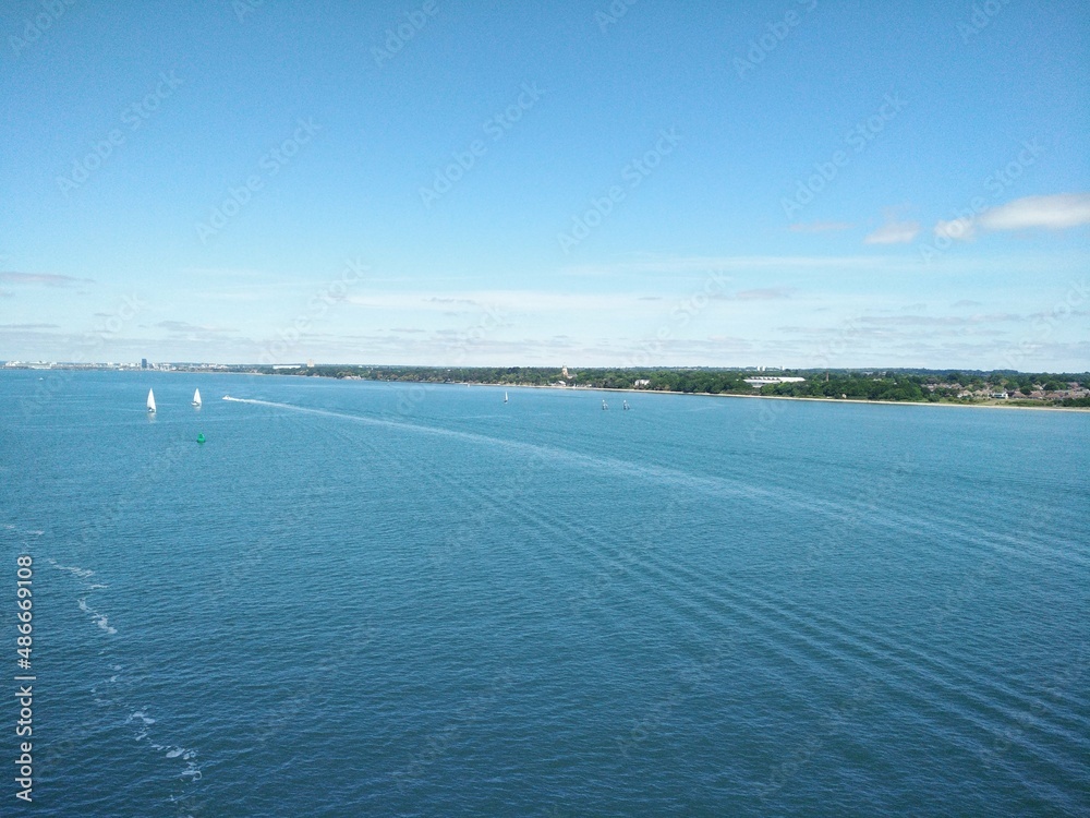 Caribbean azure sea and yachts on it Caribbean azure sea and yachts on it