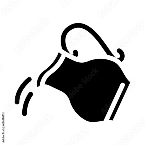 milk add glyph icon vector. milk add sign. isolated contour symbol black illustration