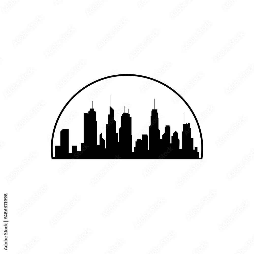 city skyline vector illustration template design