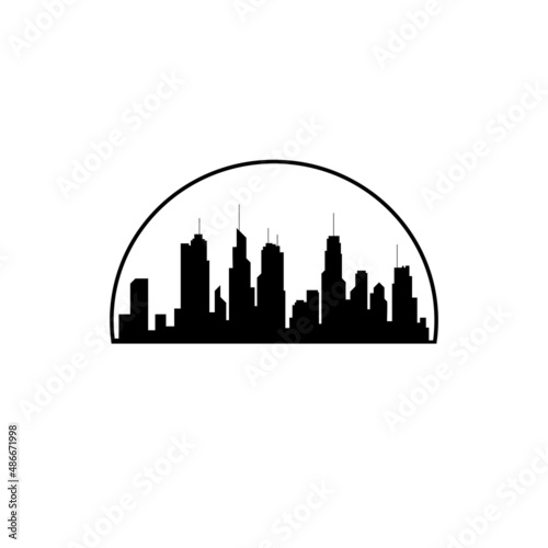 city skyline vector illustration template design