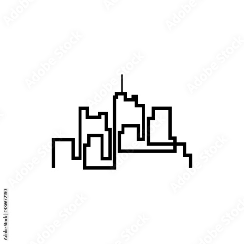 city skyline vector illustration template design