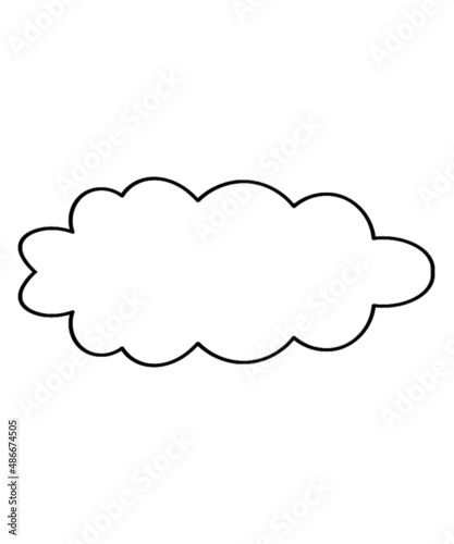 Cloud, outline cloud shape illustration, speech bubble, outline cloud, cloud vector, cloud symbol, cloud icon