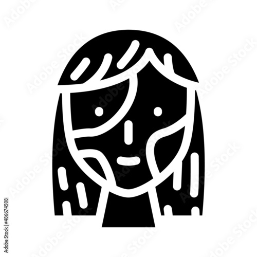 vitiligo skin disease glyph icon vector. vitiligo skin disease sign. isolated contour symbol black illustration