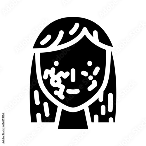 couperose skin disease glyph icon vector. couperose skin disease sign. isolated contour symbol black illustration