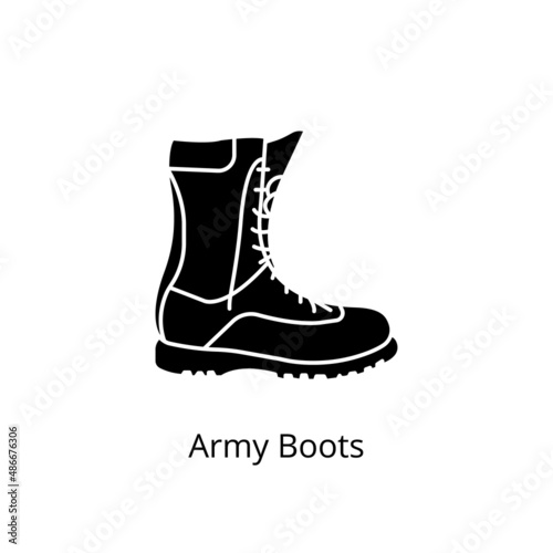 Army Boots icon in vector. Logotype