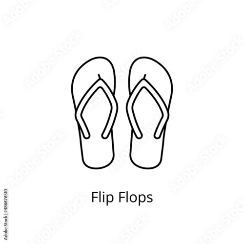 Flip Flops icon in vector. Logotype