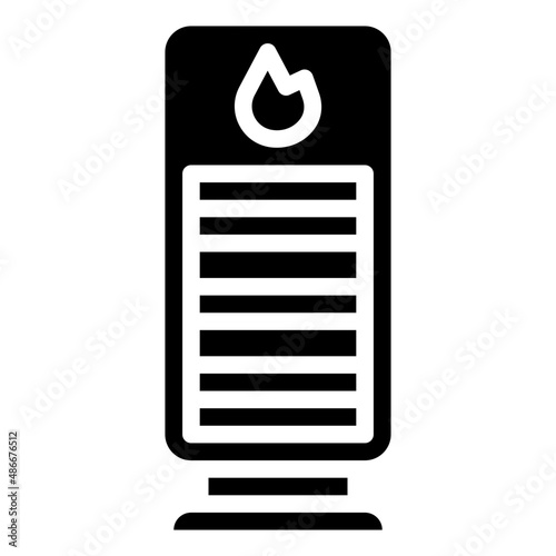 HEATER glyph icon,linear,outline,graphic,illustration