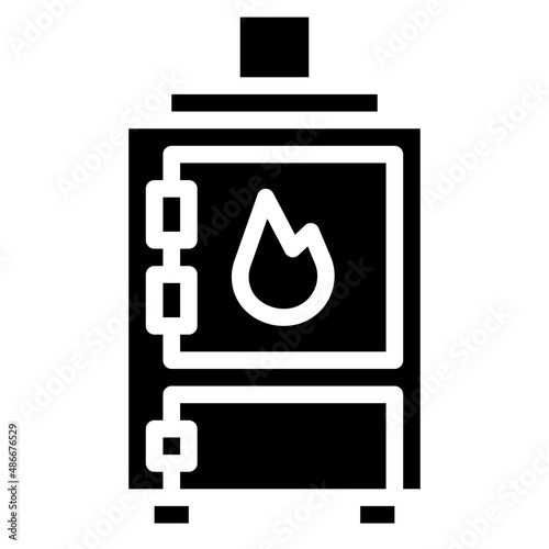 PELLET STOVE glyph icon,linear,outline,graphic,illustration