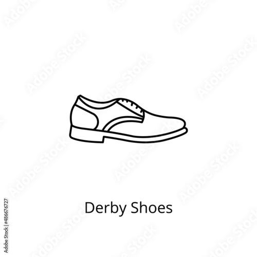 Derby Shoes icon in vector. Logotype