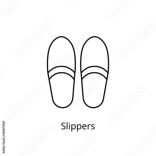 Slippers icon in vector. Logotype
