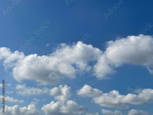 Rain clouds are forming on a clear day