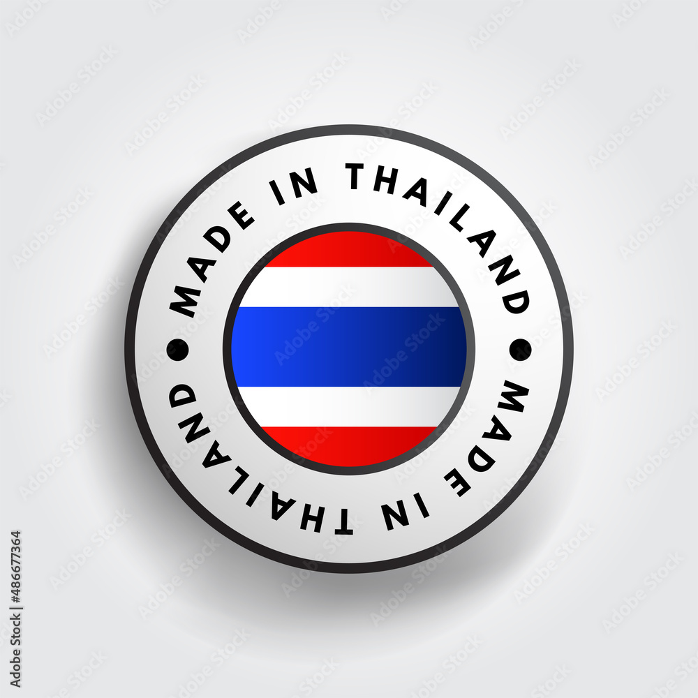 Made in Thailand text emblem badge, concept background Made in Thailand text emblem badge, concept background