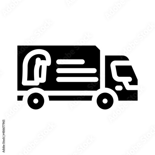 departure of specialist glyph icon vector. departure of specialist sign. isolated contour symbol black illustration