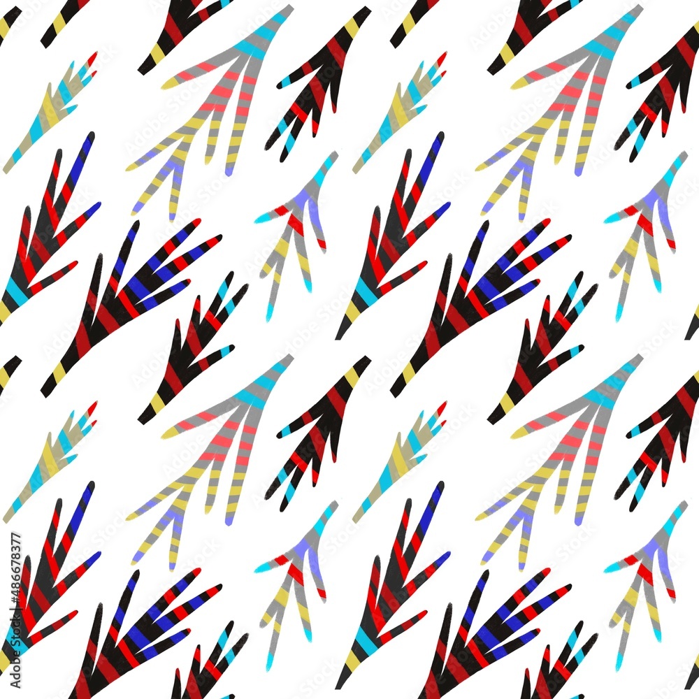 Seamless pattern with colorful abstract twigs. Bright design for scrapbooking, textile, wallpaper, other surface. Seamless pattern with colorful abstract twigs. Bright design for scrapbooking, textile, wallpaper, other surface.