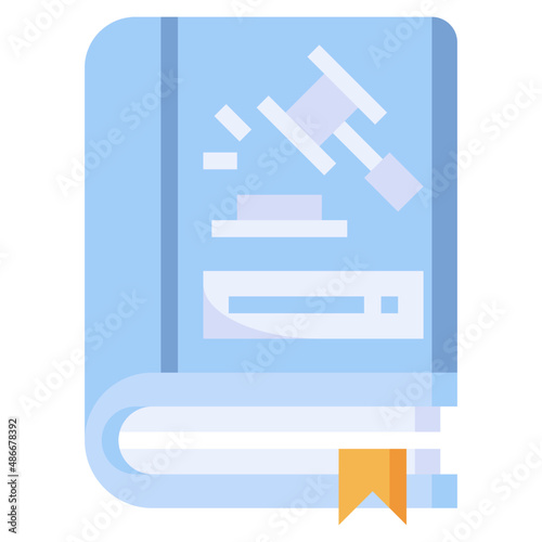 LAW BOOK flat icon,linear,outline,graphic,illustration