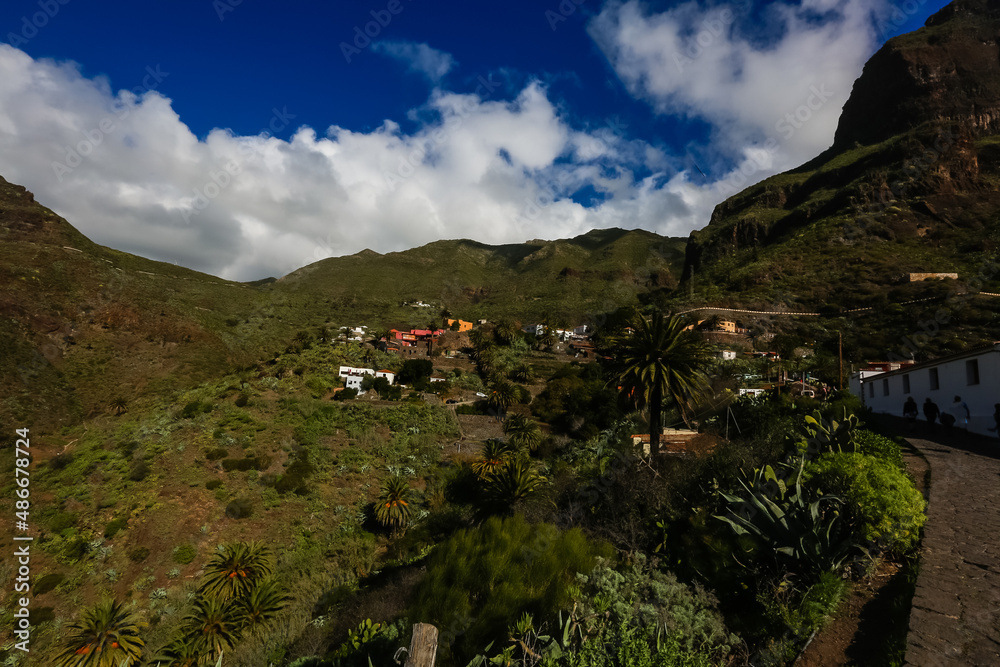 Spain Tenerife Village in the Gorge Mask
