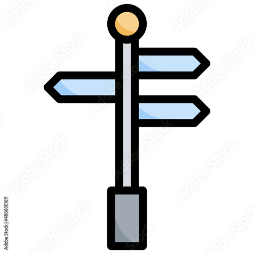 STREET SIGN filled outline icon,linear,outline,graphic,illustration