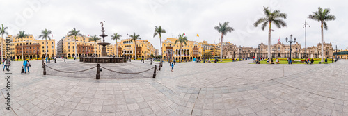 Central square in the historic center of Lima in Peru
