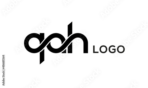 Letters QAH creative logo design vector photo