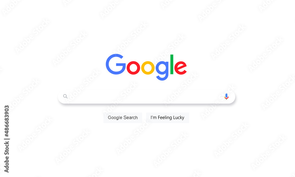 Google search bar. Classic Search window. Google search bar template