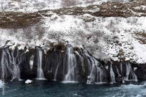 Wasserfall Hraun Fossar nahe Reykholt photo