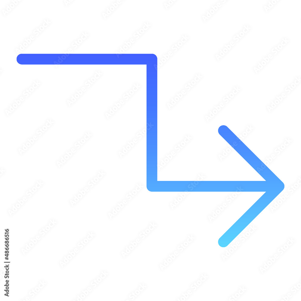 Arrow 27 Line Gradient Arrow 27 Line Gradient