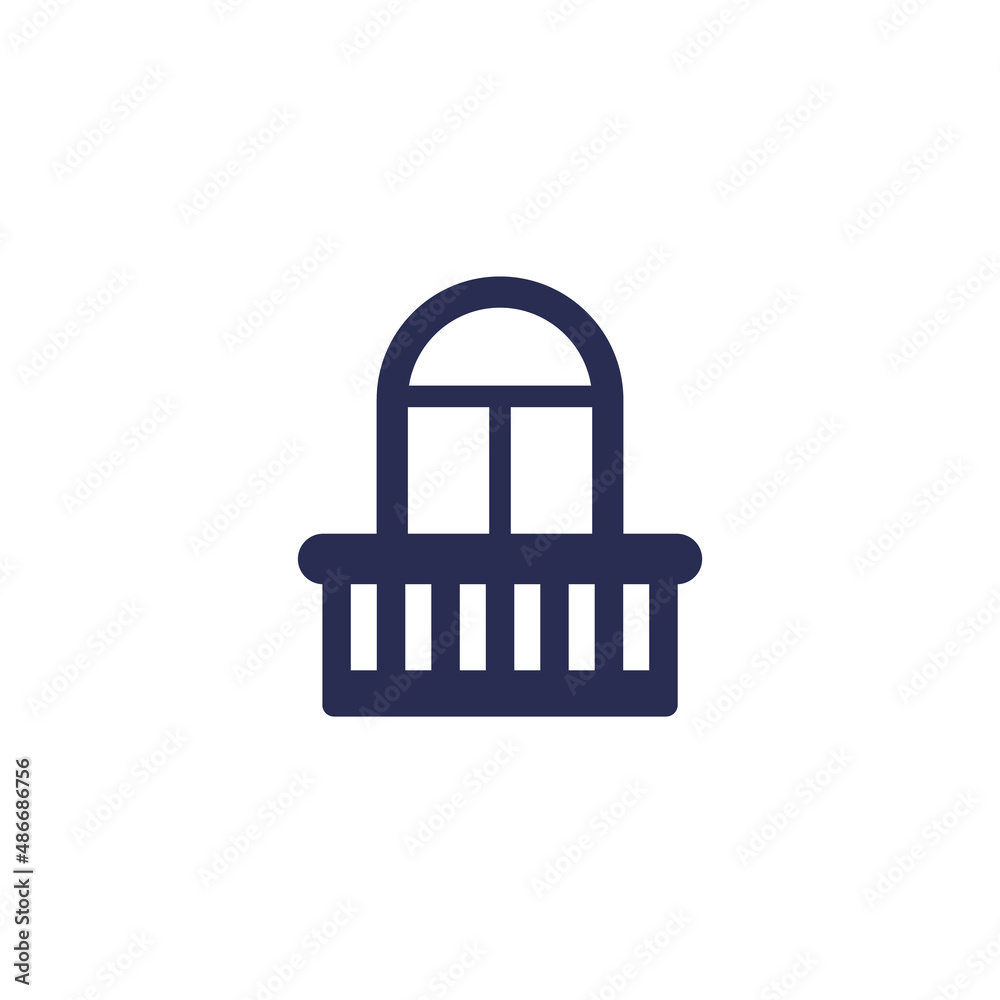 balcony icon on white, vector balcony icon on white, vector