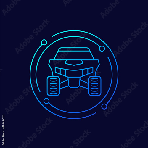 UTV icon in linear design