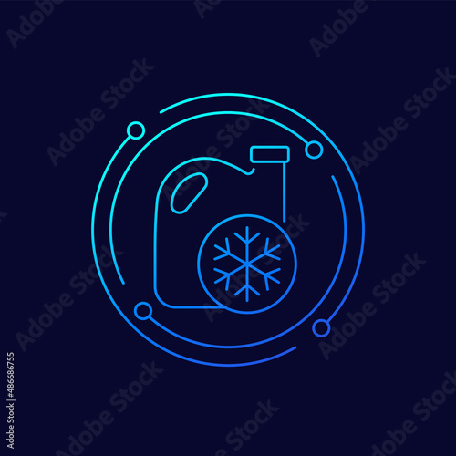 antifreeze, coolant icon, linear design