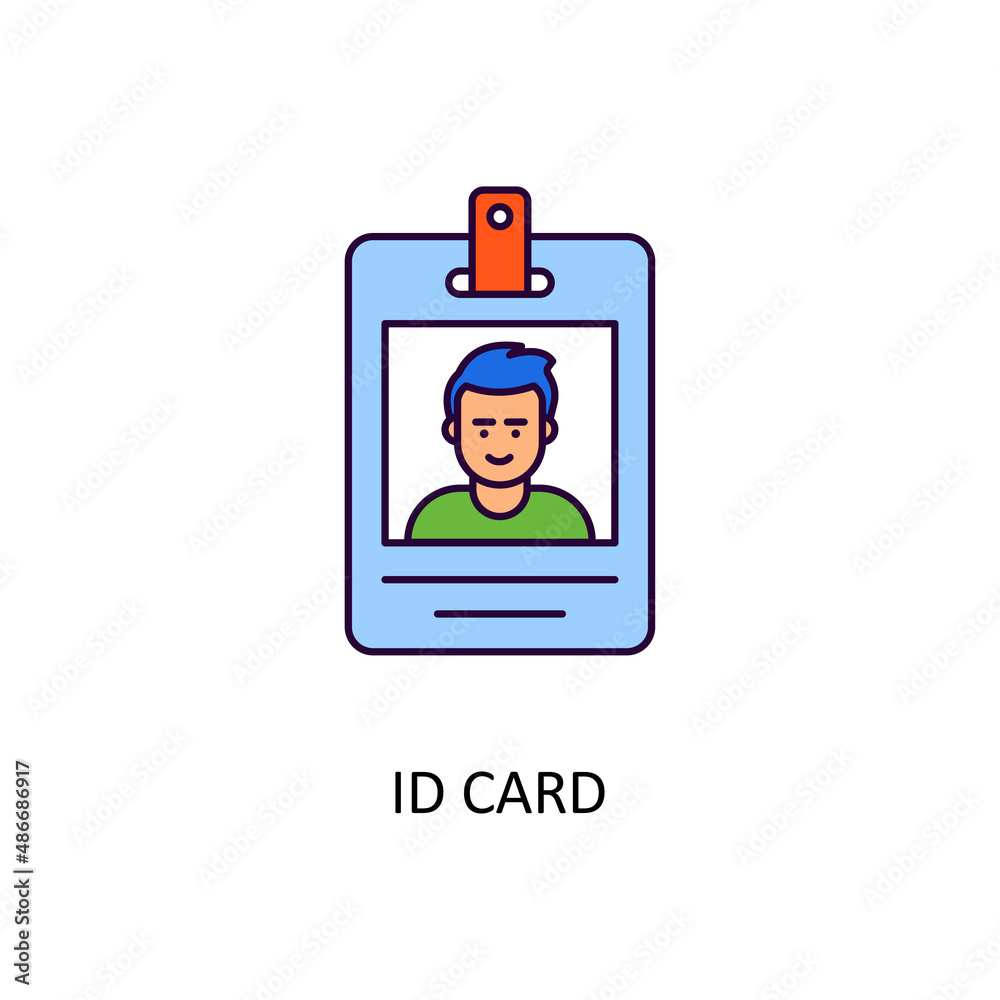 Id Card Vector Filled Outline Icon Design illustration. Banking and Payment Symbol on White background EPS 10 File Id Card Vector Filled Outline Icon Design illustration. Banking and Payment Symbol on White background EPS 10 File