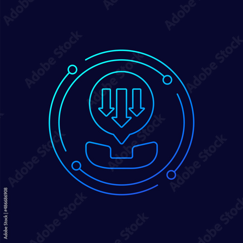 incoming calls line vector icon