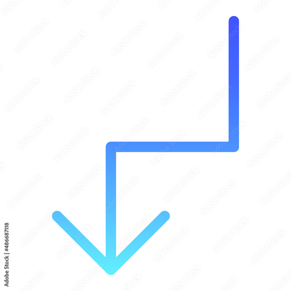 Arrow 49 Line Gradient Arrow 49 Line Gradient