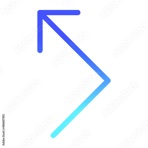 Arrow 93 Line Gradient