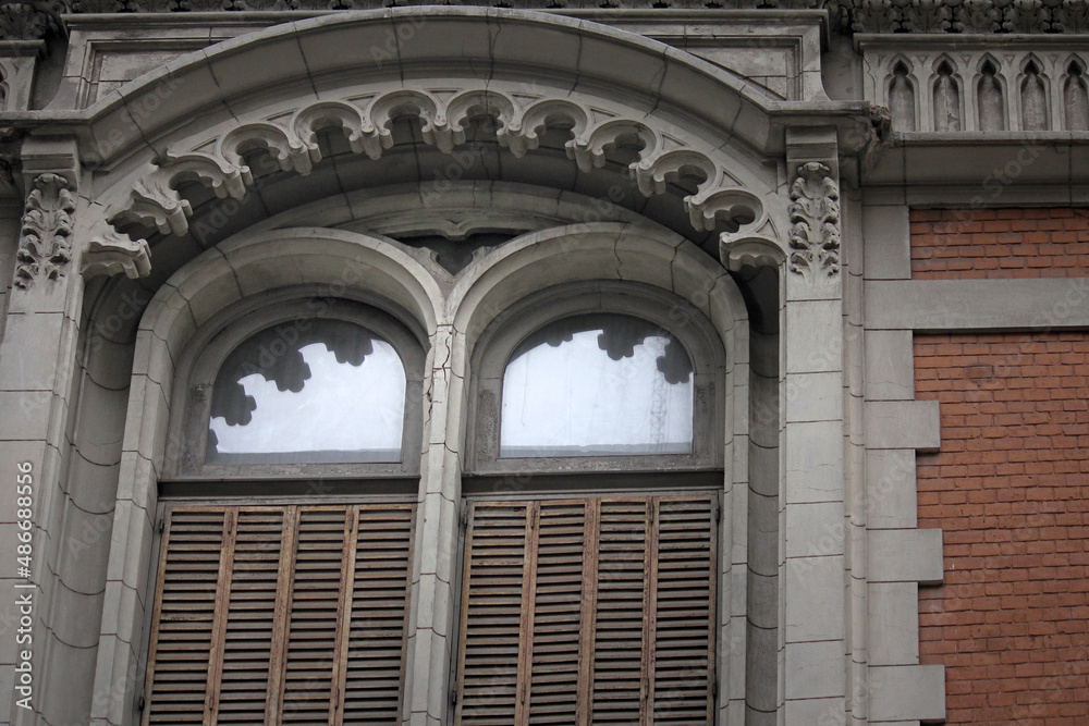 Old building facade detail