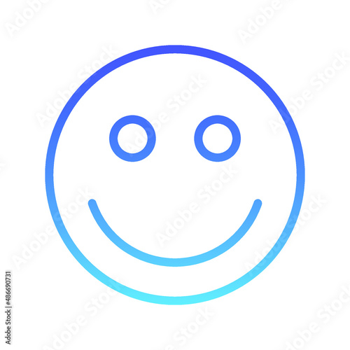 smiling face Line Gradient
