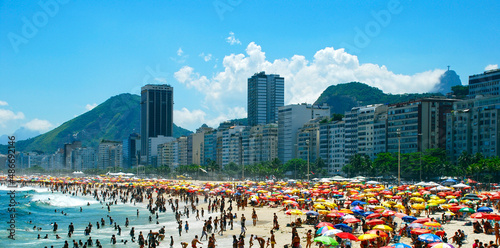 Copacabana beach in Rio de Janeiro, Brazil. Copacabana beach is the most famous beach of Rio de Janeiro, Brazil photo