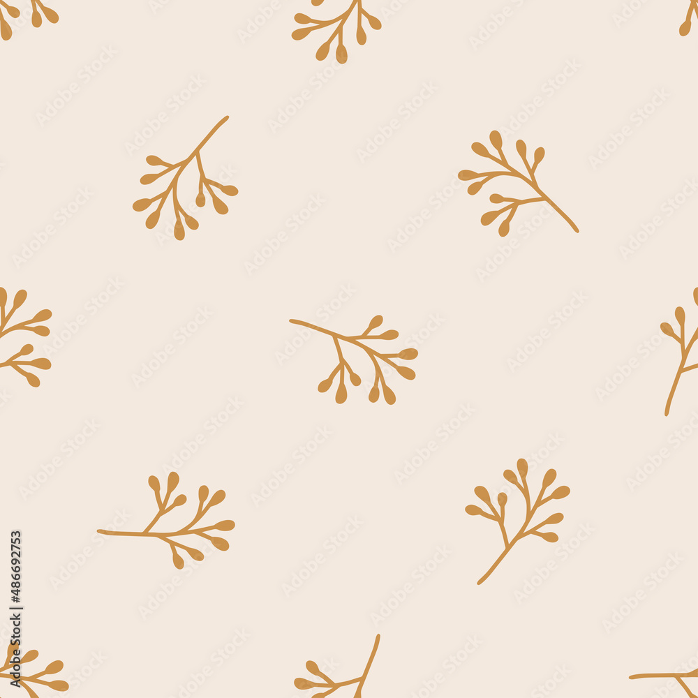 Seamless pattern with hand drawn plants Seamless pattern with hand drawn plants