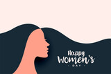international womens day flat greeting design