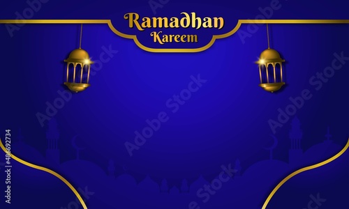 Vector Graphic of Ramadhan Background and copy space area. Suitable for Islamic social media template.