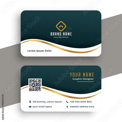 elegant premium golden business card template